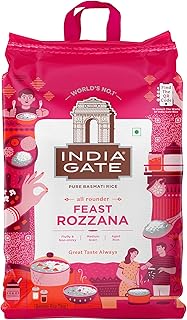 India Gate Basmati Rice Feast Rozzana | Daily Use Long Grain Basmati | World's No.1 Basmati Rice | 10kg bag