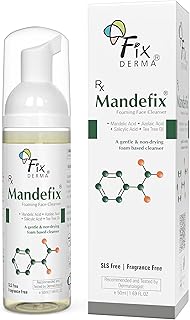 Fixderma 2% Salicylic Acid Mandefix Foaming Cleanser for Men & Women | Nondrying Cleanser, Exfoliator, Reduces Skin Ageing | Salicylic Acid Face Wash