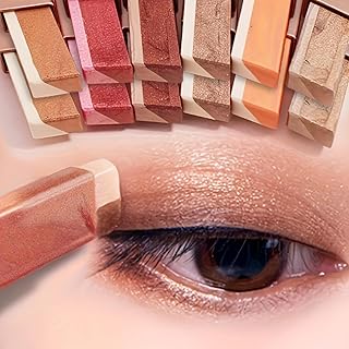 Two Color Eye Shadow Stick Set, Makeup Pen Color Gradient EyeShadow Rotation Flash Radiation Dual Ton Eye Shadow Durable Women's Eye Makeup Stick Set