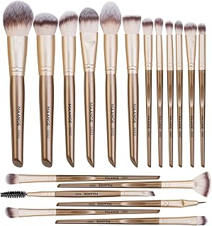 Makeup Brushes ,MAANGE 18 Pcs Professional Makeup Brushes Set Premium Synthetic Foundation Face Powder Blush Eye Shadows Travel Make Up Brushes with g