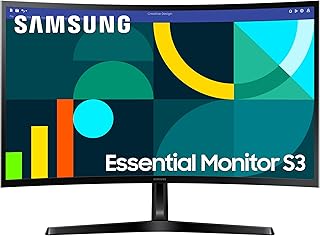 Samsung 27" (68.5cm) 100Hz Curved Monitor|1800R Curved Screen|100Hz|4ms|SRGB 95%|Ports-HDMI,D-Sub,Headphone|Game Mode|EyeSaver Mode|16.7M Color Suppor