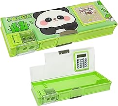 FunBlast Magnetic Pencil Case with Sharpener & Calculator – Cartoon Pencil Box for Kids, Pen and Pencil Case – Stationary Organizer Pencil Box for Stu