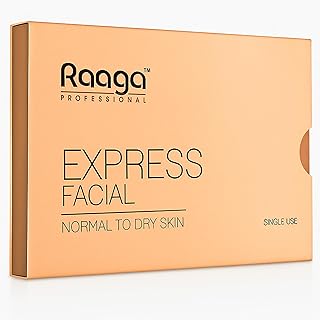 Raaga Professional Express Facial Kit (1+1) | Normal to Dry | 35gm,Orange