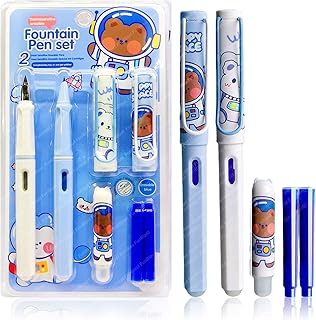 FunBlast Fountain Pen for Students, Erasable Pen Set for School Stationery Gift for Kids, Birthday Return Gift, Pen for Office, School Stationery Item
