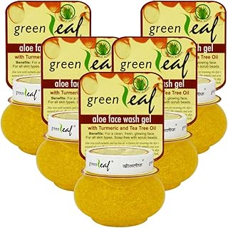 Green Leaf Aloe Face Wash Gel 120GM Each Pack of 5