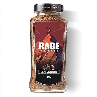 Rage Coffee Dark Chocolate Instant Coffee - Premium Arabica Instant Coffee (Make Delicious Hot/Cold Coffee) (Dark Chocolate, 100g)