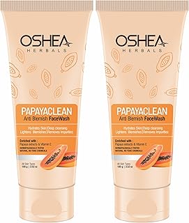 Oshea Herbals Papayaclean Anti Blemishes Gel Face Wash for Women & Men | Hydrating Face Wash for All Skin Types | Lightens Blemishes & Brightens Skin