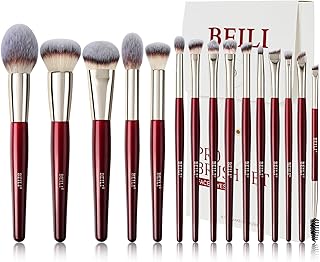 BEILI Makeup Brushes 15Pcs Original Make up Brushes Set Vegan Foundation Concealers Blush Eyeshadow Eyeliner Powder Highlighter Blending Face Brush Se