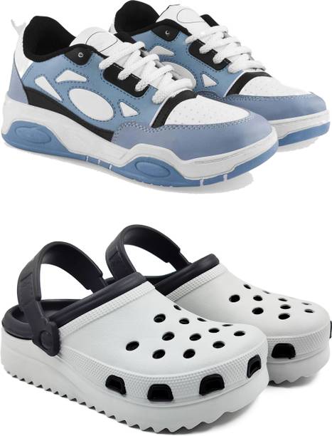 Men’s Sports Shoes & Clogs Combo | Running Shoes for Da...