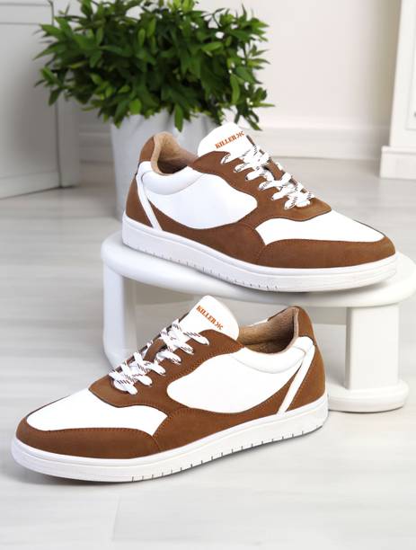 Killer White and Tan Trendy Sneaker shoes for Men Sneak...