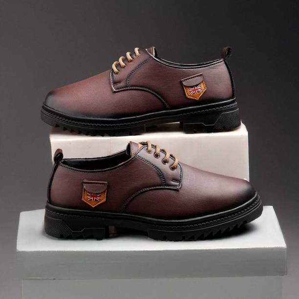 Formal Classic Derby Lace-Up Formal Shoes for Office, P...