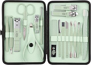 Beauté Secrets Nail Cutter Set, 18 Pieces Grooming Kit (Eyebrow Razor, Tweezer, Hair Plucker, Baby Nail Cutter, Ear Cleaner,Nail Cleaner,) Pedicure Gi