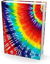 Easy Apply, Reusable Tie Dye Book Cover 1 Pk. Best Jumbo 9x11 Textbook Jacket for Back to School. Stretchable to Fit Most Large Hardcover Books. Fun,