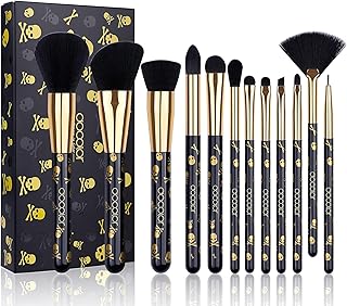 Docolor Goth Makeup Brushes 12Pcs Makeup Brush Set Foundation Contour Eyeshadow Make Up Brushes kit