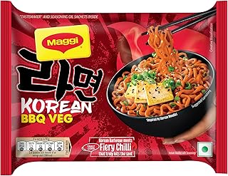 MAGGI Korean BBQ Veg Noodles, Easy To Cook Instant Noodles, 90g