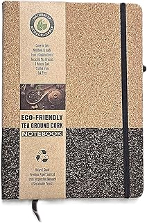 Amazon Brand - Solimo A5 Notebook Diary | Tea Cork Cover | Eco Material | Writing Journal | Office, School, and Personal Stationery