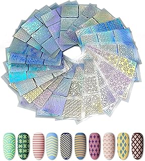 SCH' 24 pcs Waterproof Self Adhesive Nail Art Stencil Stickers Manicure Tool Set with durable materials perfect for beginners and professionals_1512