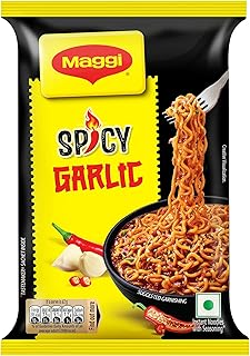 MAGGI Spicy Garlic Noodles | Fiery & Garlic Twist | Instant & Easy Snack | 62 g Pack
