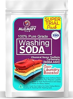 ARSHI A ALCAMY LIFE Washing Soda Powder 450 GM (Super Trial Pack) 100% Pure Laundry Booster Sodium Carbonate