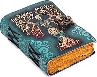 CRAFT JUNKY Vintage Leather Journal Diary for Women and Men Travel Diary Notebook for Writing Deckle Edge Paper, 200 Pages