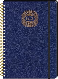 Pragya Executive Series A6 Notebook Diary (Pack of 2) | 160 Ruled Pages | Golden Spiral Wiro Bound | Premium Leatherette Cover | Journal for Office, D