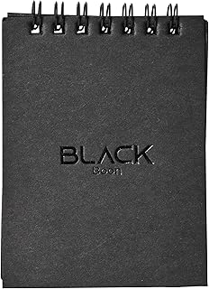 Mini Pocket Diary With 80 Black Page/Soft Cover/Wirro Binding/Executive Notebook/Journal Dark Pages/Office Work/Executives I Black Boon