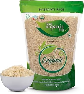 Pearl Organic Fresh Organic Basmati Rice | Long Grain Aromatic Rice, 100% Organic, Chemical-Free Premium Biryani & Daily Use Rice