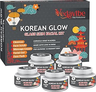 Professional Korean Glow Facial Kit, Korean Glass Skin Luxuries Facial (Set of 5) (180 g)