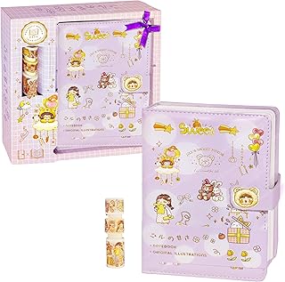 FunBlast Cute Diary with Washi Tape, Pack of 1 Girls Notebook Diary, Kawaii Diaries for Journaling, Diaries for Girls, Students Stationary Items, Best