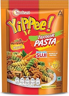 Sunfeast Yippee! Tricolor Pasta|Masala|Soft & Creamy Pasta|Instant Pasta Made with Suji/ Rava 74.7g