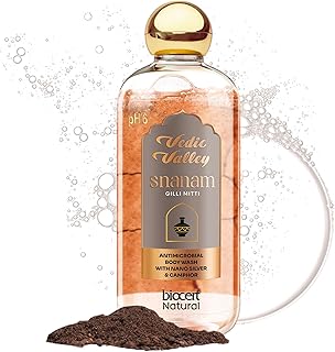 Vedic Valley Geeli Mitti Body Wash for Cleansing, Hydration & Long-Lasting Fragrance | Paraben Free Shower Gel for Women & Men Fights Body Acne,Drynes