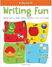 My Big Book of Writing Fun – Write and Practice Capital Letters, Small Letters, Numbers 1–10 & Line Tracing | All-in-One Early Writing Skills Workbook