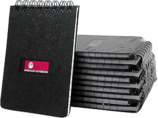A7 Pocket Notebook - Set of 10 Diaries | 92 Pages, Double-Side Ruled | Small Size, Wiro Bound Mini Diary for Home, Office, Shops, School | Compact and