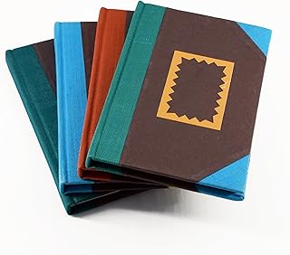 XYLEM Handmade Paper & Colored Khadi Half Bound Hardcover Notebook with Label, A6, 48 leaves