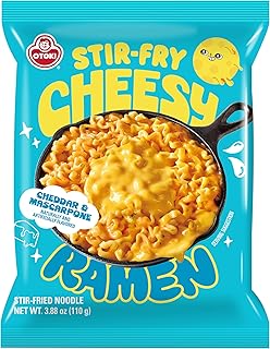 OTOKI Cheesy Ramen Korean Style Instant Noodles Cheddar & Mascarpone Flavor 110g Pack | Veg & Authentic Korean Ramen Noodles | The Product of Korea