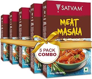 Satvam Meat Masala (Pack of 5) | (5 * 100g) Combo