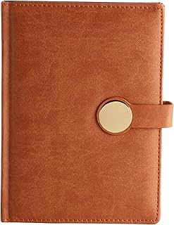 PURESTORY A5 Size Leather Stylish & Durable Hardcover Notebook Diary | Gift for Men and Women | 6 * 8.5 inches Notebook Diary With Lock | Writing Jour