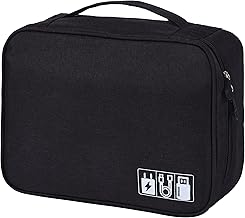 Electronic Organizer, Portable Travel Organizer Bag, Waterproof Electronics Accessory Storage Case for iPad, Cables, Chargers, Hard Drive, Power Bank,