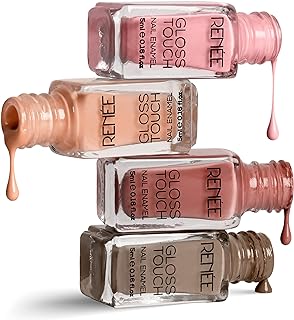 RENEE Gloss Touch Nail Paint Set of 4, Quick Drying Nail Polish, Glossy Gel Finish Nail Kit, Highly Pigmented & Long Lasting Enamel, Chip Resistance 5