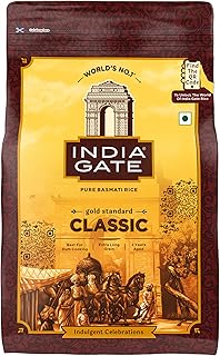 India Gate Gold Standard Classic Basmati Rice 1 Kg | 2 Years Aged | Extra Long Grains