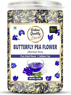 Online Quality Store Butterfly Pea Flower Tea-100g | 100% Natural Herbal Tea | Blue Pea Tea | Steep as Hot or Iced Tea
