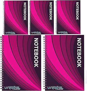 Spiral Binding A4 Notebook Set - 200 Pages Ruled,Single Line 75 GSM Notebook for Professionals Office & School Use