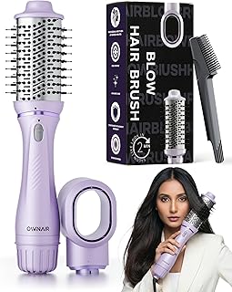 Ownair Hot Air Brush for Hair with Dryer, 4 Heat & Speed Modes, Warm Air Styling, 1200 Watts, Hair Dryer for Women, Styling Brush with 360° Swivel Cor