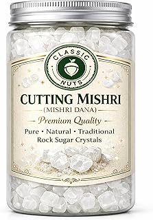 Classic Nuts Cutting Mishri | Natural Sweet Crystals | Mishri Dana for Tea Cooking and Puja Prasad | Delicious Traditional Treat (1kg)