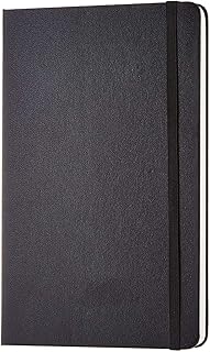 AccuPrints Black Hard bound A5 or 5.8 * 8.3 inches Notebook Diary with elastic lock PU leather Pages 200 Personal and office use