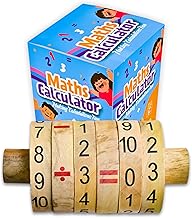 ILEARNNGROW Wooden Maths Calculator Toy for Kids Age 3+ | Educational Counting & Number Learning Board | Montessori Math Learning Toy | Improves Calcu
