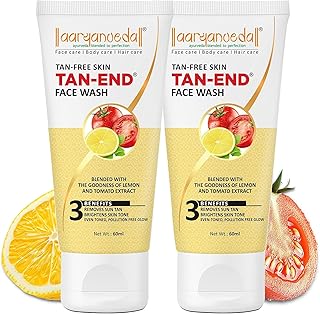 Aryanveda Tan-free Tanend Face Wash With Tomato & Lemon Extracts, For Moisturizing & Tan Removal 100ml Each (Pack of 2)