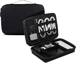 GadgetBite Hard Travel Electronic Organizer EVA Case for MacBook Power Adapter Chargers Cables Power Bank Magic Mouse Hard Drive USB Flash Disk SD Car