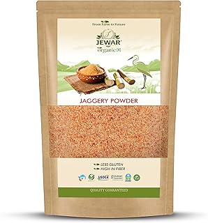 Jewar Organic Jaggery Powder | 100% Certified Organic Sugarcane Gud | No Sulphur, No Chemicals | Iron-Rich Natural Sweetener | Easy-Dissolve Powder fo