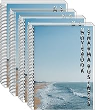 4 Pack Blank Book For Kids to Write Stories, Unlined A4 Size Notebook Set for Students Journals, Drawing, Sketching, 200 Pages in Each Notebook